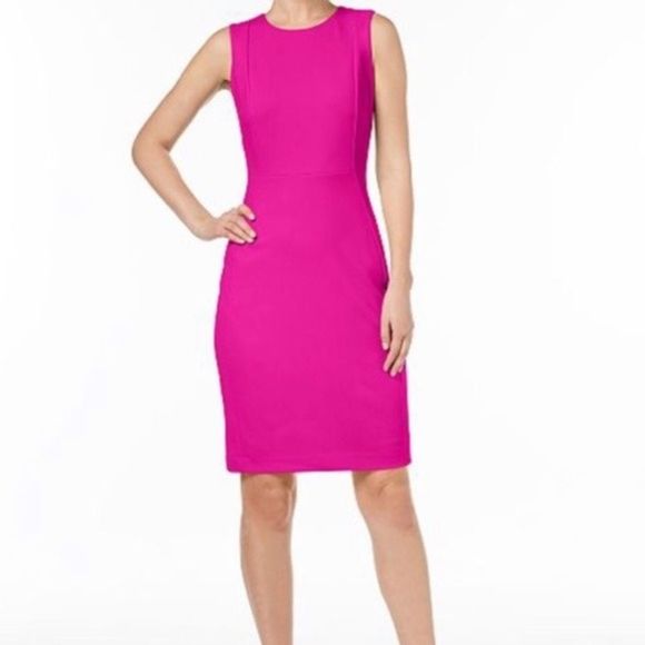 Calvin klein pink sleeveless dress Clearance